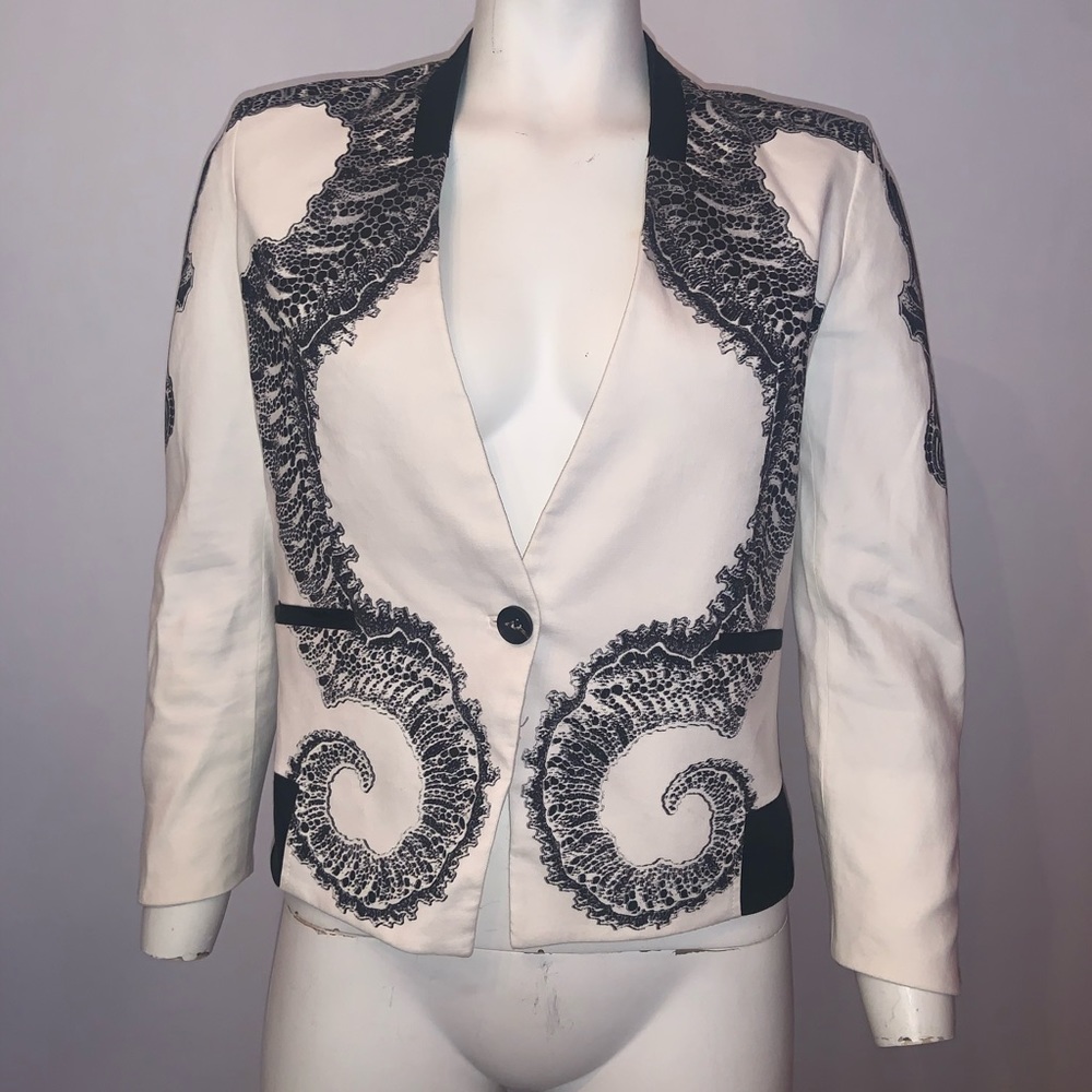 Helmet Lang Women's White Sea Horse Blazer